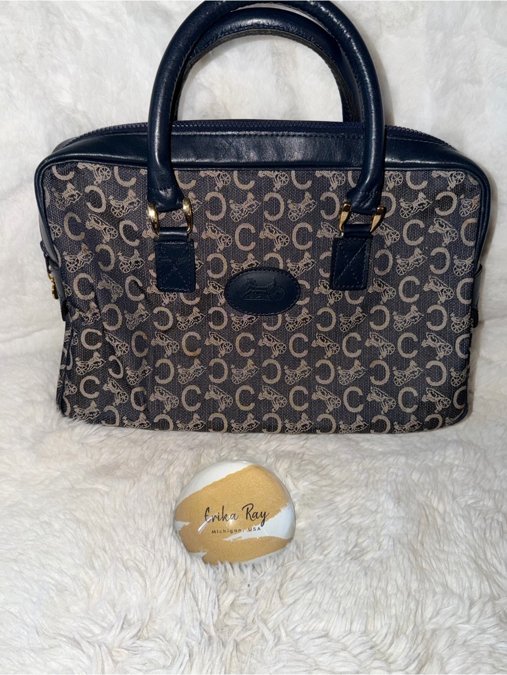 Celine Vintage Macadam Logo Bag